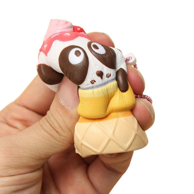 10PCS Wholesale SquishyFun Cute Panda Cream Super Slow Rising Squishy Original Packing Ball Chain Kid Toy Image 6