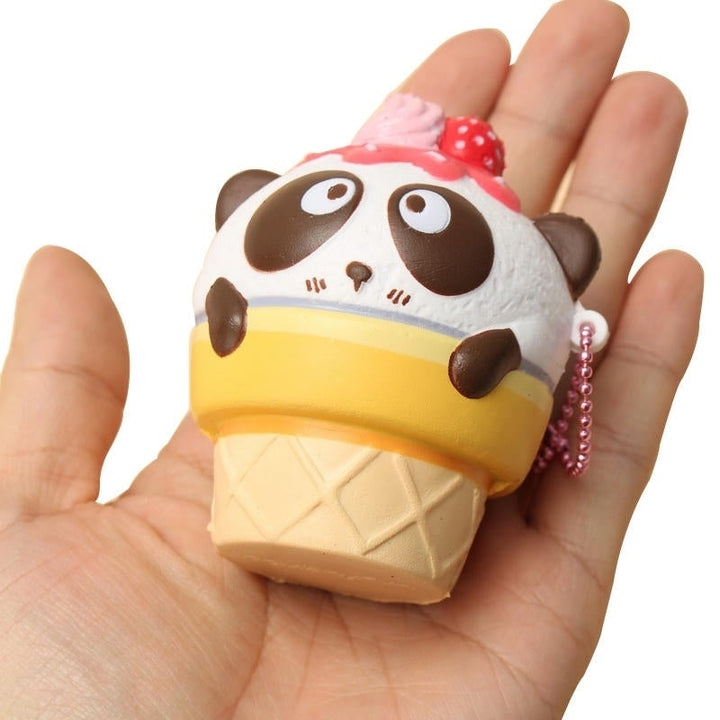 10PCS Wholesale SquishyFun Cute Panda Cream Super Slow Rising Squishy Original Packing Ball Chain Kid Toy Image 7