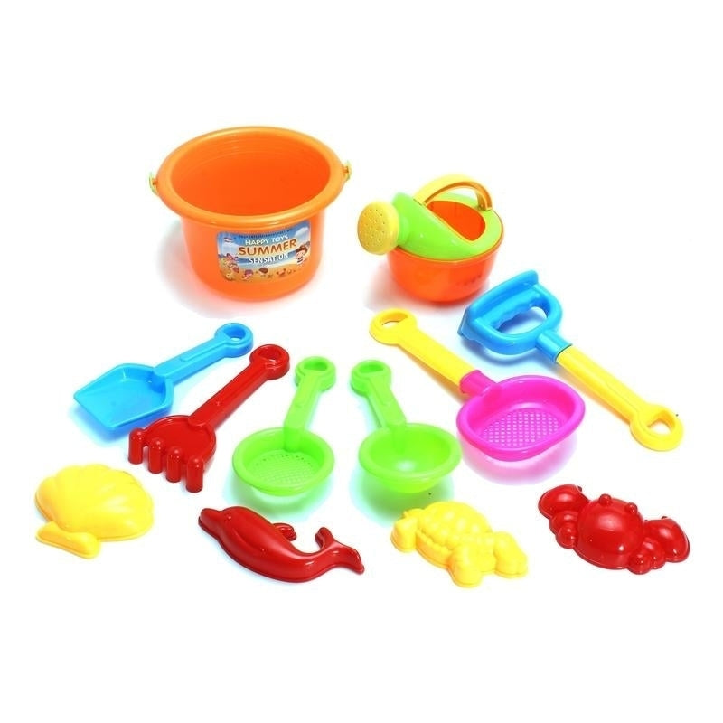 12 PCS Plastic Beach Sand Play Toys Set Intelligence Development Toy for Children Gift Image 1