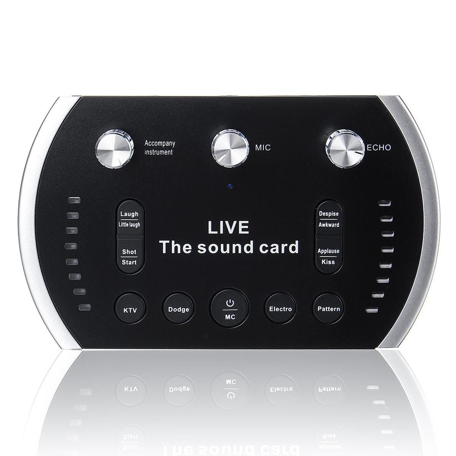 1200mAh Two Channel USB Interface External Sound Card Microphone Webcast Live Sound Card Image 1