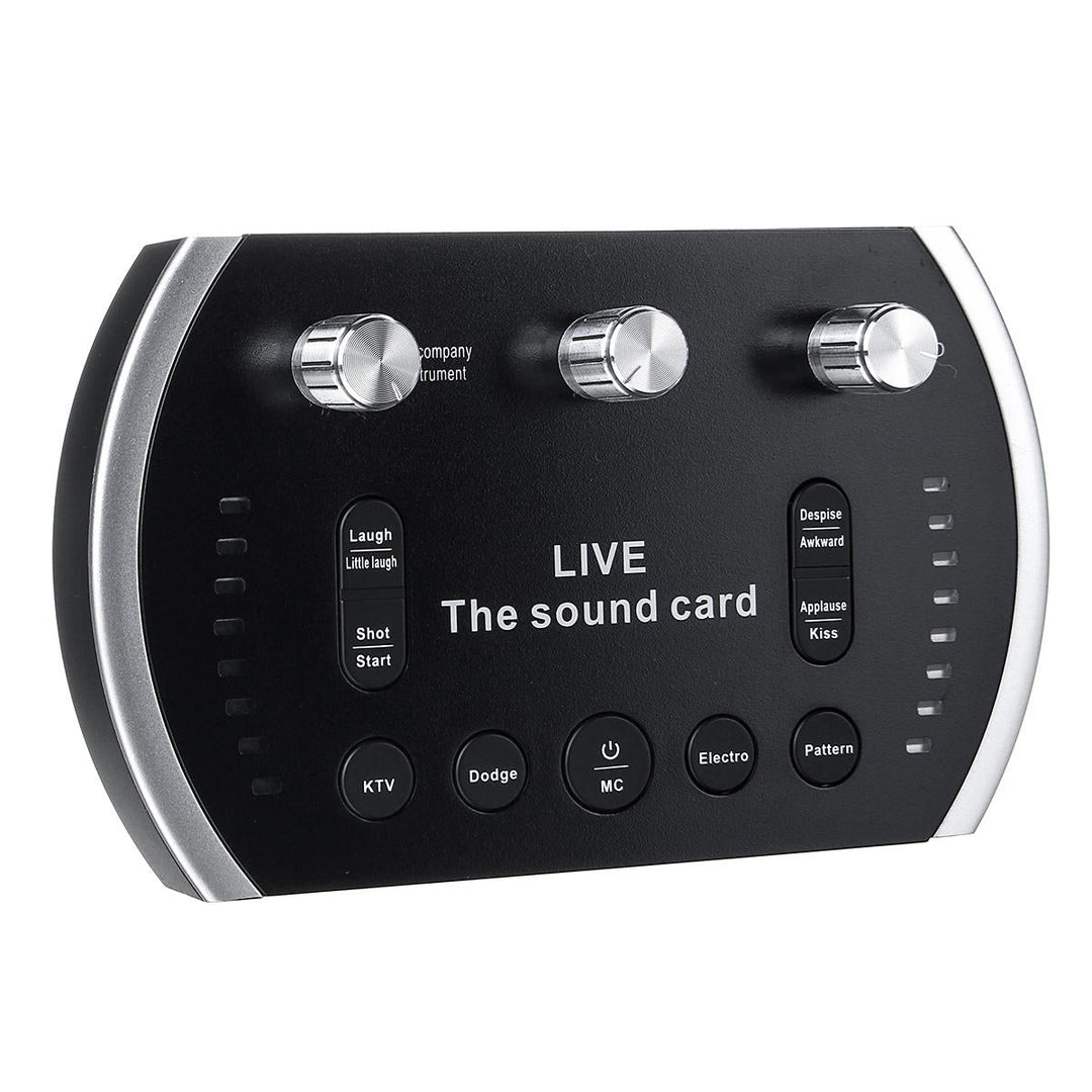1200mAh Two Channel USB Interface External Sound Card Microphone Webcast Live Sound Card Image 4