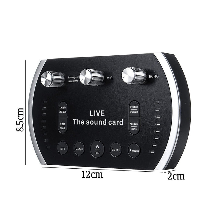 1200mAh Two Channel USB Interface External Sound Card Microphone Webcast Live Sound Card Image 11
