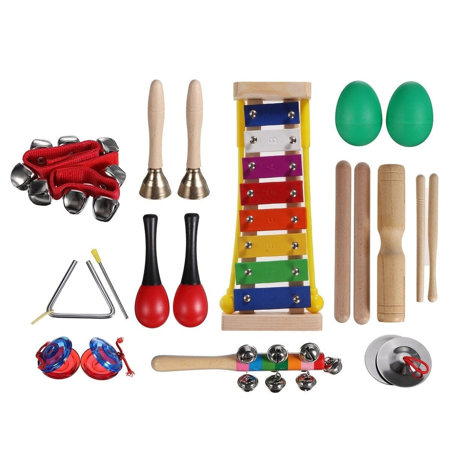 12Pcs Kids Wooden Percussion Xylophone Baby Toddler Preschool Musical Toy Kit Image 1