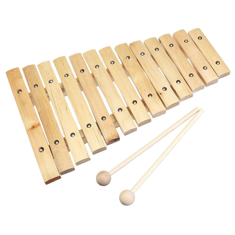 13 Tone Wooden Xylophone Musical Piano Instrument for Children Kid Image 1