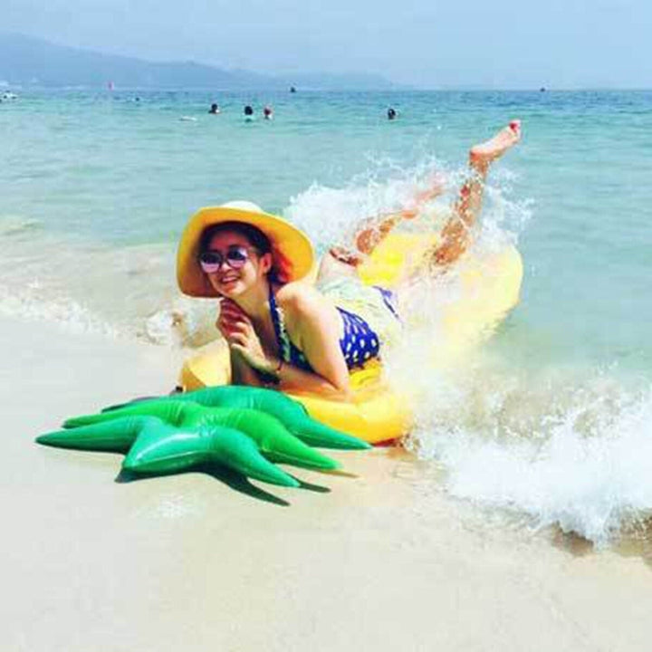 13879CM Summer Foldable Pineapple Water Hammock Swimming Pool Inflatable Cushion Floating Lounge Chair Toy Image 6