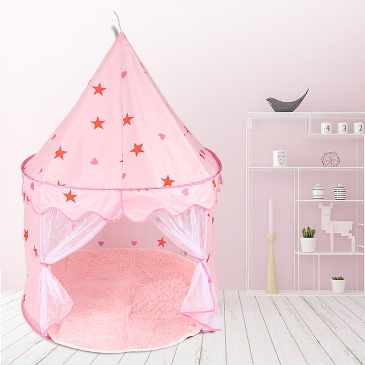 140x100cm Kids Play House Children Portable Princess Castle Kids Tents for Child Birthday Christmas Gift Image 4