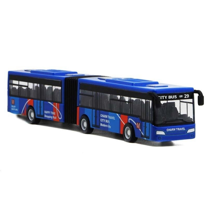 18.5cm 7.3" Alloy Bus 1:32 Diecast Model Toy Car Kid Gift House Play Image 1