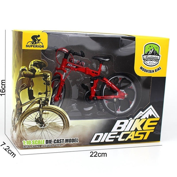 1:10 Mini Bike Model Openable Folding Mountain Bicycle Bend Racing Alloy Toys Image 4