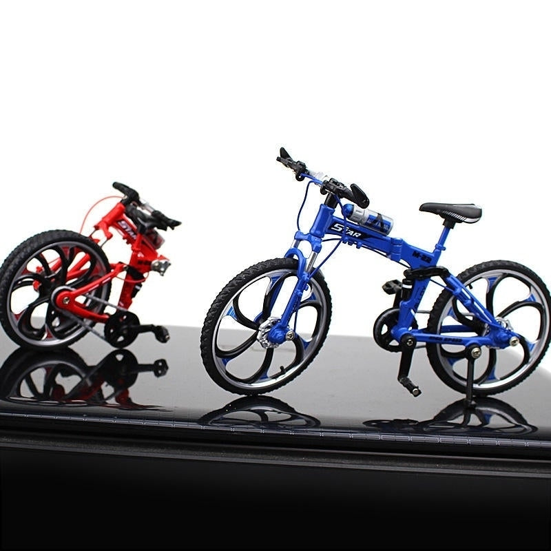 1:10 Mini Bike Model Openable Folding Mountain Bicycle Bend Racing Alloy Toys Image 6