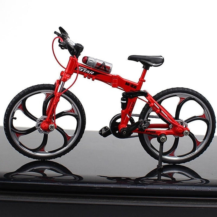 1:10 Mini Bike Model Openable Folding Mountain Bicycle Bend Racing Alloy Toys Image 8