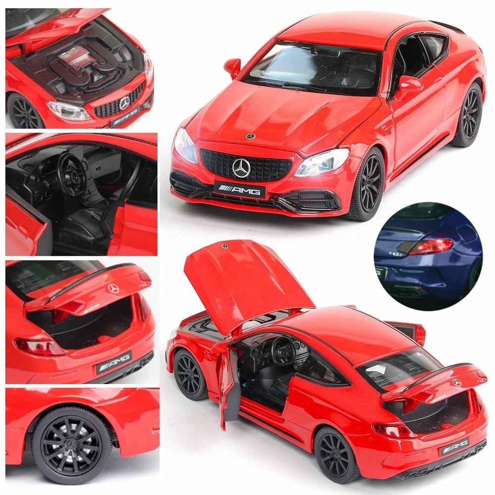 1:32 Alloy BENZS C63S AMG 4 Door Openable Pull Back Diecast Car Model Toy with Sound Light for Collection Gift Image 2