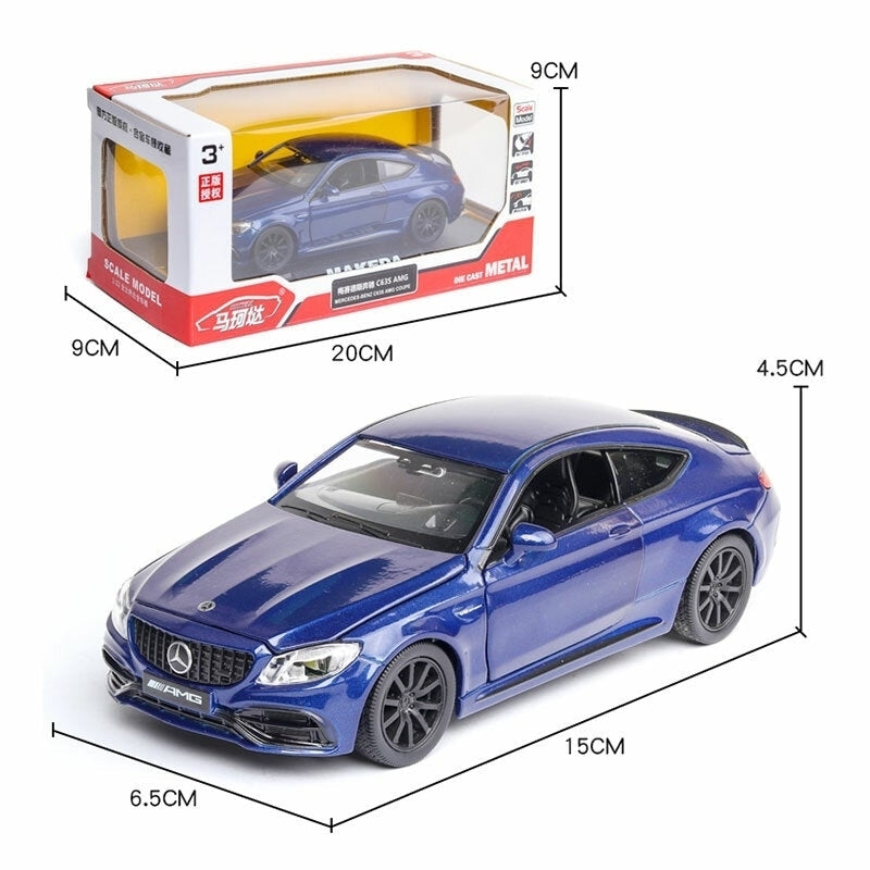 1:32 Alloy BENZS C63S AMG 4 Door Openable Pull Back Diecast Car Model Toy with Sound Light for Collection Gift Image 4
