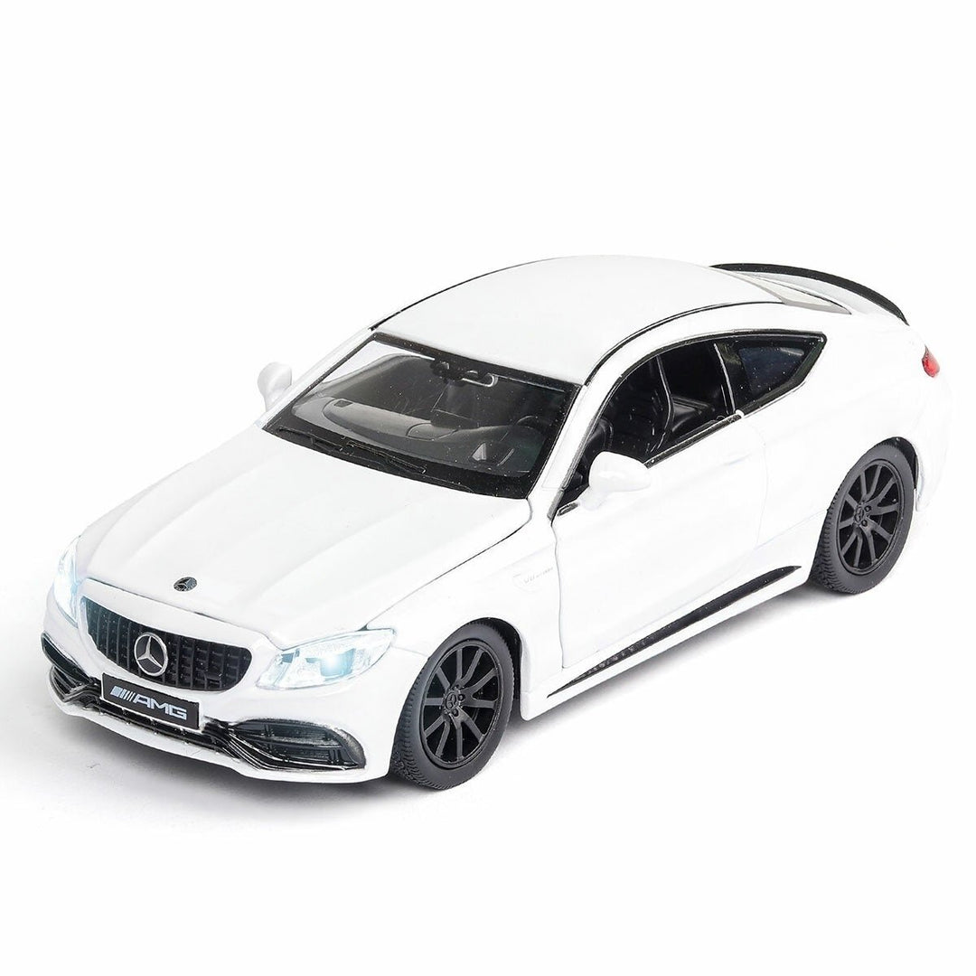 1:32 Alloy BENZS C63S AMG 4 Door Openable Pull Back Diecast Car Model Toy with Sound Light for Collection Gift Image 1