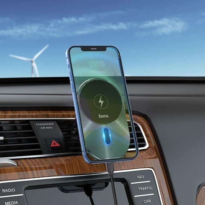 15W Type C PD Magnetic Stand Portable Holder Fast Charging Car Wireless Charger for iPhone 12 12mini 12Pro Max Image 6