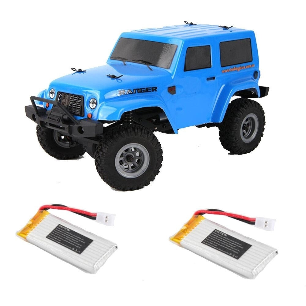 2 Battery 1,24 2.4G 4WD Mini Rc Car Proportional Control Waterproof Crawler Electric Vehicle RTR Model Image 2