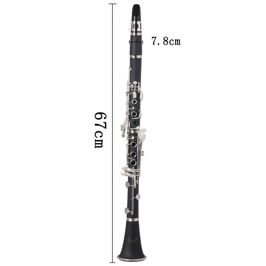 17 key Bb Adjustable Gum Wood Clarinet with Case,Bass StripReed,Screwdriver,Gloves Image 10