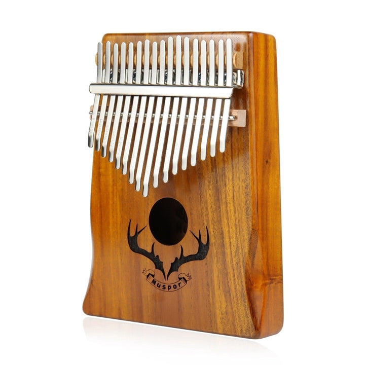 17 Key Kalimba Acacia Wood Reindeer Horn Thumb Piano with Performance Protection Bag for Beginner Image 2