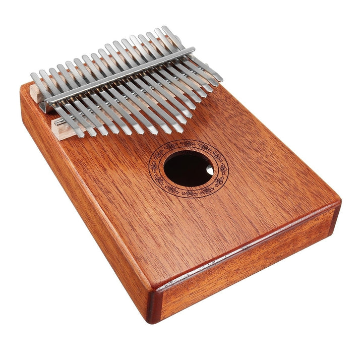 17 Keys Wood Kalimba Mahogany Thumb Piano Finger Percussion Musical Toys With Tuning Hammer Image 3