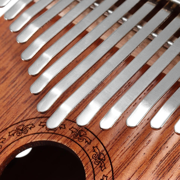 17 Keys Wood Kalimba Mahogany Thumb Piano Finger Percussion Musical Toys With Tuning Hammer Image 4