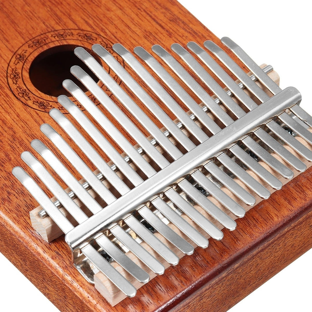 17 Keys Wood Kalimba Mahogany Thumb Piano Finger Percussion Musical Toys With Tuning Hammer Image 4