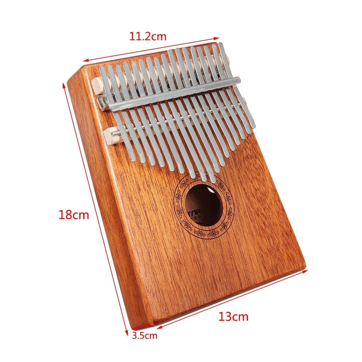 17 Keys Wood Kalimba Mahogany Thumb Piano Finger Percussion Musical Toys With Tuning Hammer Image 8