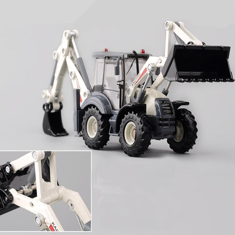 1:50 Alloy ABS Diecast Excavator 4 Wheel Loader Two Way Forklift Bulldozer Backhoe Loader Model Truck Toys Gifts Image 4
