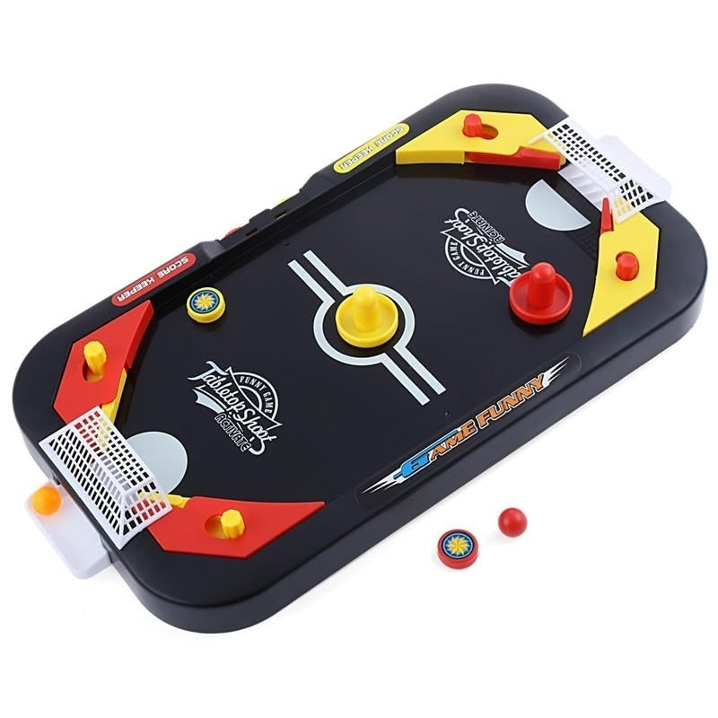 2 In 1 Mini Ice Hockey Table Soccer Desktop Battle Tournament Game For Kids Families Interactive Toy Image 1