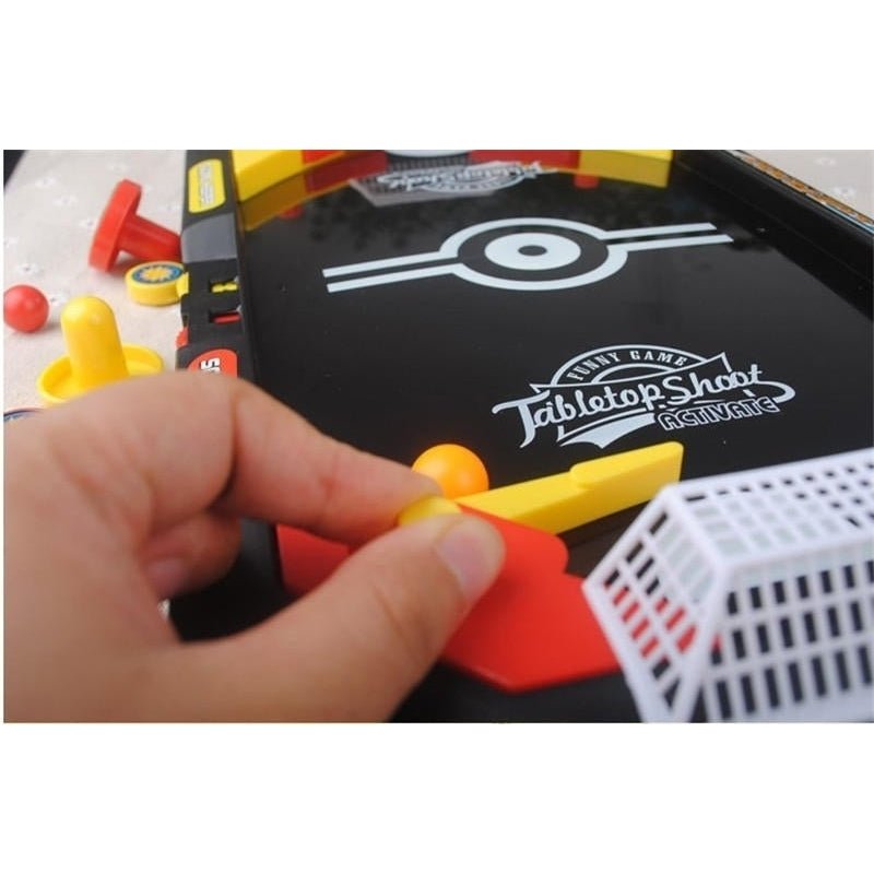 2 In 1 Mini Ice Hockey Table Soccer Desktop Battle Tournament Game For Kids Families Interactive Toy Image 3