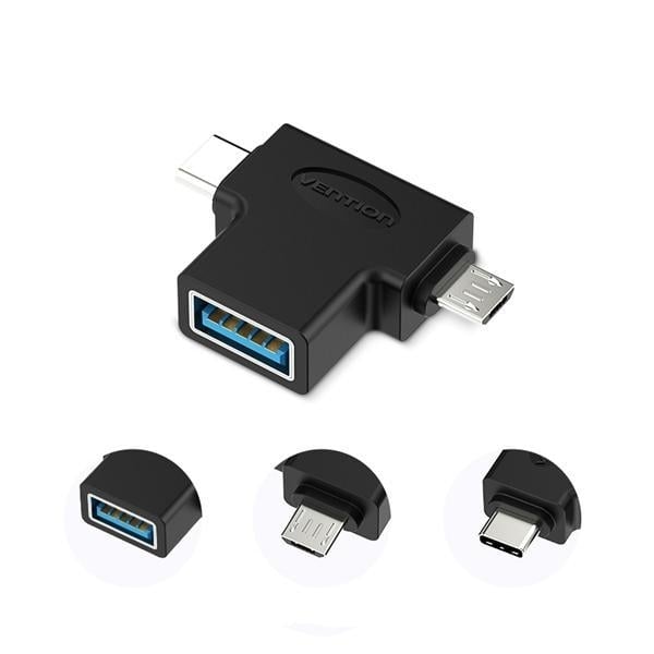 2 in 1 USB3.0 To Type C Micro USB OTG Adapter Converter For Oneplus 5t 6 6 Mix 2s S9+ Image 3