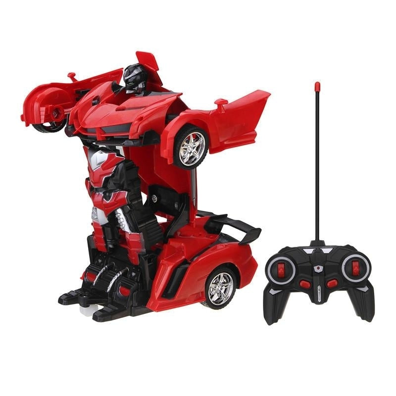 2 In 1 RC Car Wireless Sports Transformation Robot Model Deformation Truck Fighting Toy Image 2