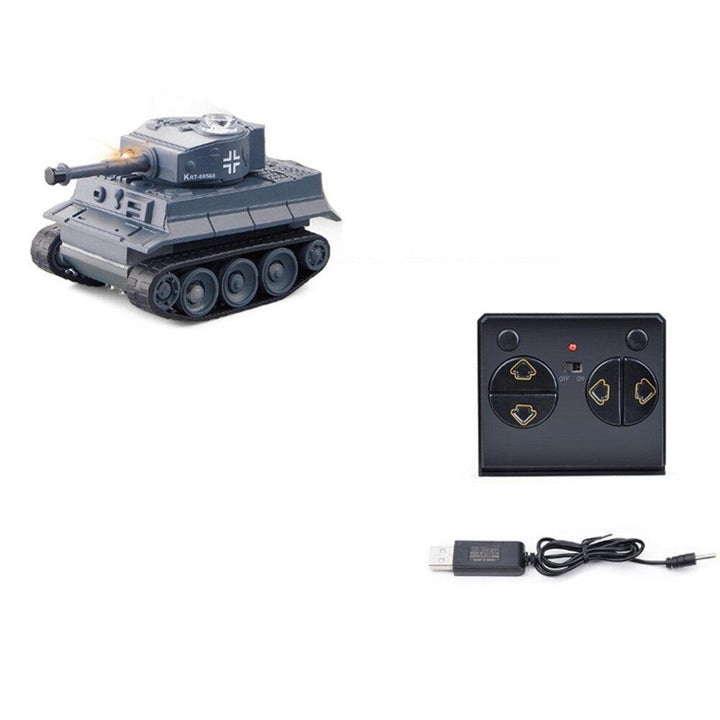 2.4G 4CH Mini Radio RC Car Army Battle Infrared Tank with LED Light RTR Model Toy Image 3