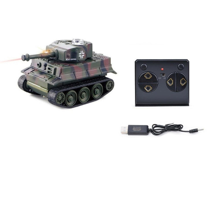 2.4G 4CH Mini Radio RC Car Army Battle Infrared Tank with LED Light RTR Model Toy Image 4