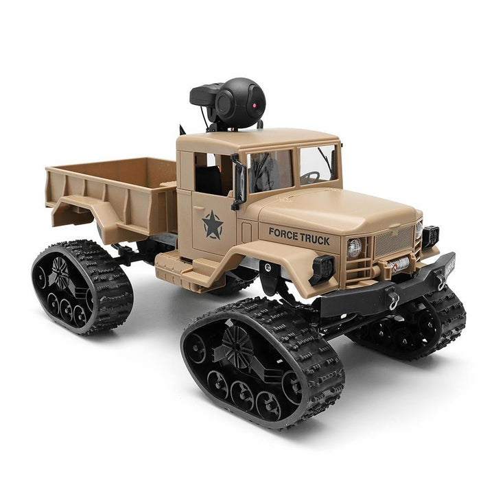 2.4G 4WD Rc Car 720P 0.3MP WIFI FPV Brushed Off-road Military Truck WLED Light Image 2