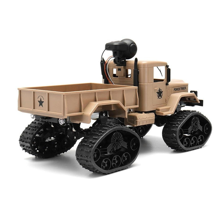 2.4G 4WD Rc Car 720P 0.3MP WIFI FPV Brushed Off-road Military Truck WLED Light Image 3