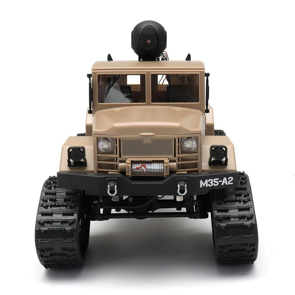 2.4G 4WD Rc Car 720P 0.3MP WIFI FPV Brushed Off-road Military Truck WLED Light Image 4