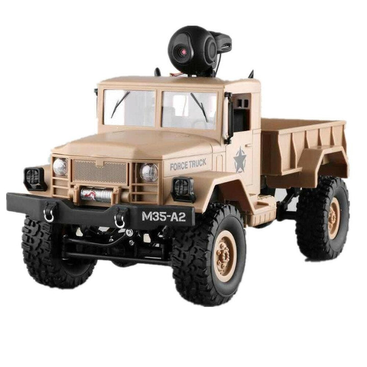 2.4G 4WD Rc Car 720P 0.3MP WIFI FPV Brushed Off-road Military Truck WLED Light Image 9