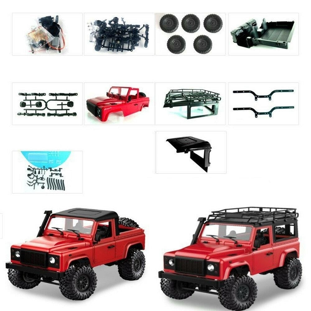 2.4G 4WD Rc Car Crawler Monster Truck Without ESC Transmitter Receiver Battery Image 1