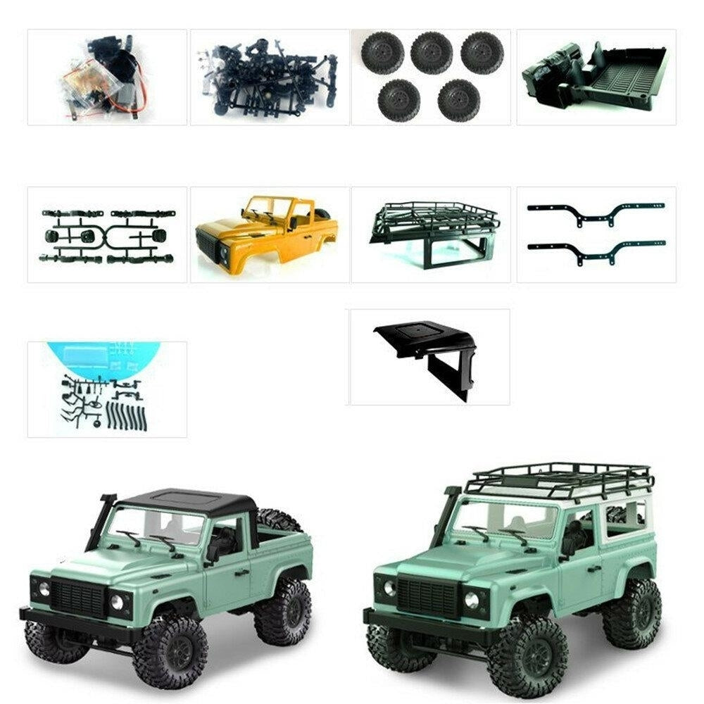 2.4G 4WD Rc Car Crawler Monster Truck Without ESC Transmitter Receiver Battery Image 9