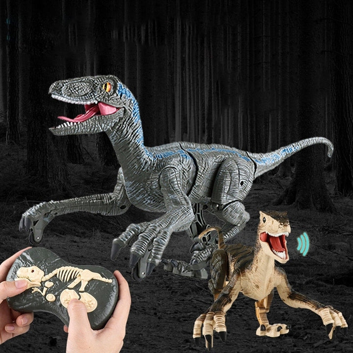 2.4G 5 Channel Remote Control Raptor Velociraptor Dinosaur Model with Sound and Light Toys Childrens Gifts Image 6