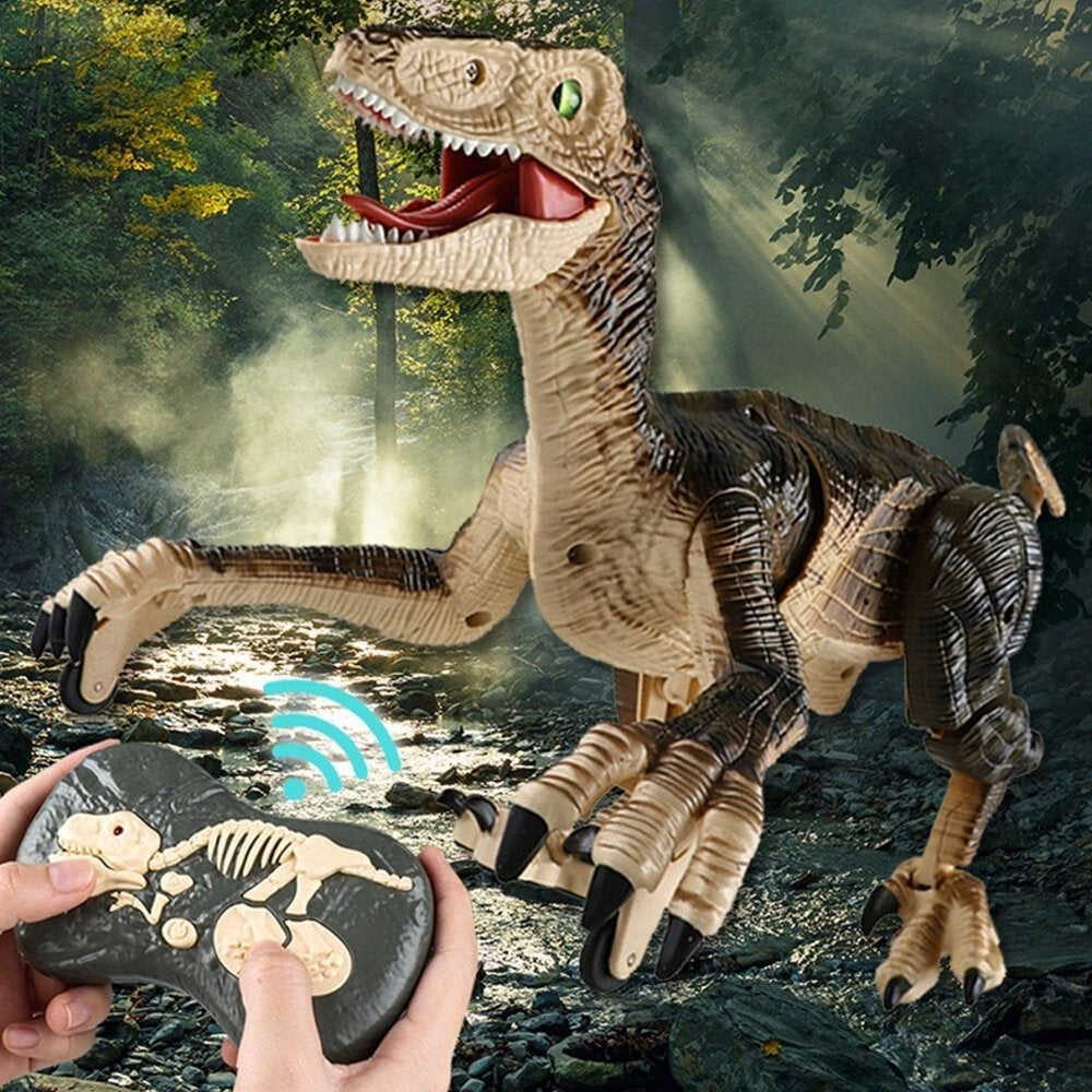2.4G 5 Channel Remote Control Raptor Velociraptor Dinosaur Model with Sound and Light Toys Childrens Gifts Image 8