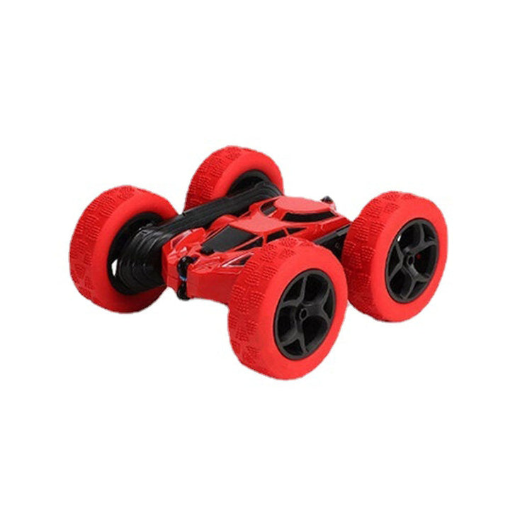 2.4g Charging Remote Control Rollover Climbing Double-sided Plastic Rotate Stunt Car Red/Blue/Green/Yellow for Kid Image 9