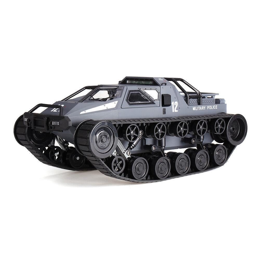 2.4G Drift RC Tank Car with Two Rubber and Two Mental Tracks with LED Lights RTR High Speed Full Proportional Control Image 6