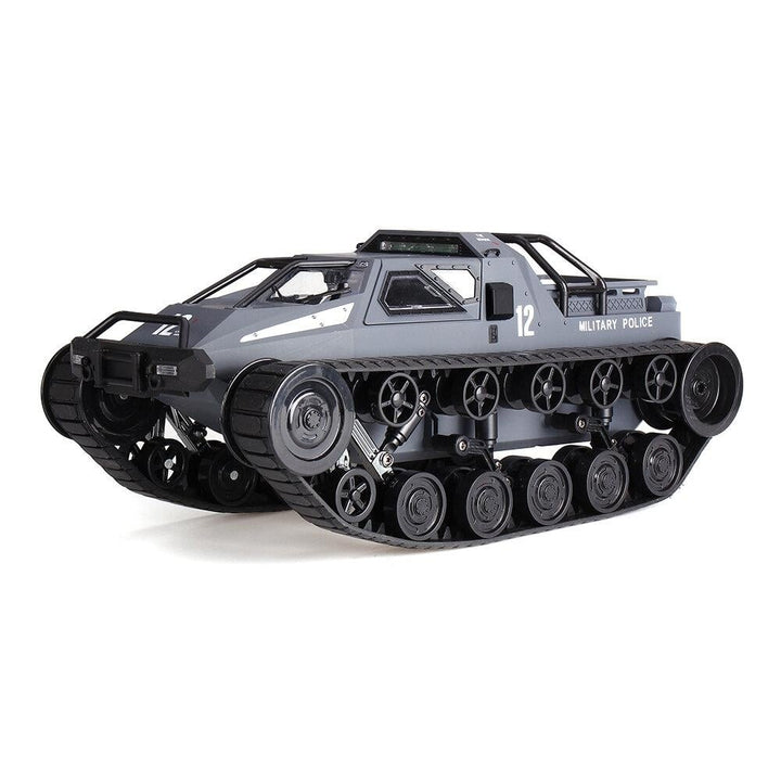 2.4G Drift RC Tank Car with Two Rubber and Two Mental Tracks with LED Lights RTR High Speed Full Proportional Control Image 1