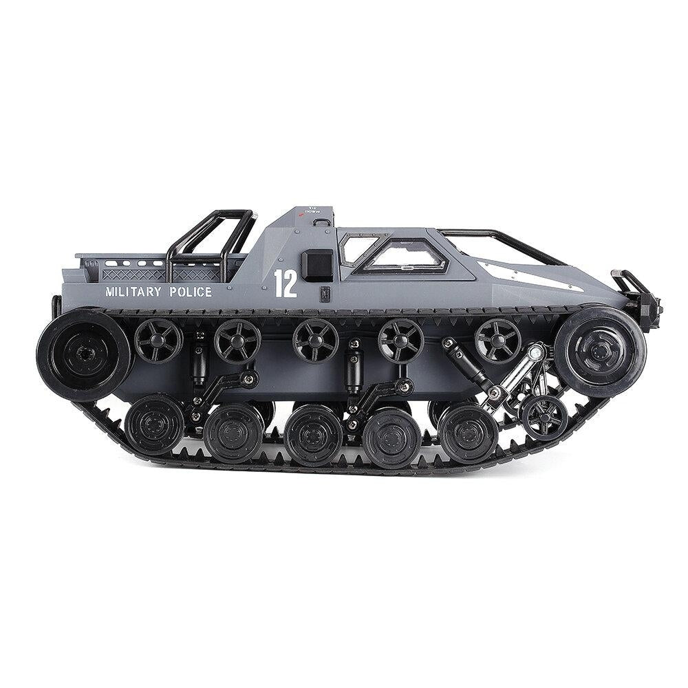 2.4G Drift RC Tank Car with Two Rubber and Two Mental Tracks with LED Lights RTR High Speed Full Proportional Control Image 7