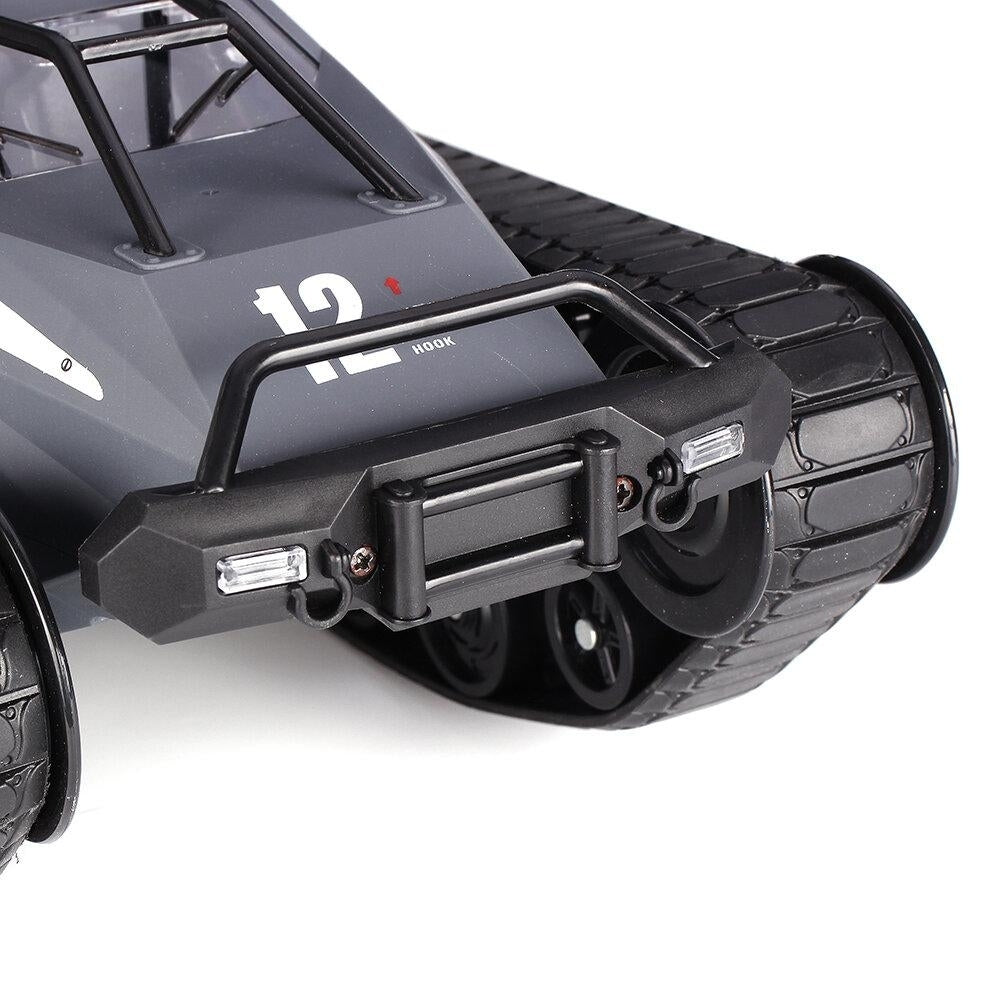 2.4G Drift RC Tank Car with Two Rubber and Two Mental Tracks with LED Lights RTR High Speed Full Proportional Control Image 10