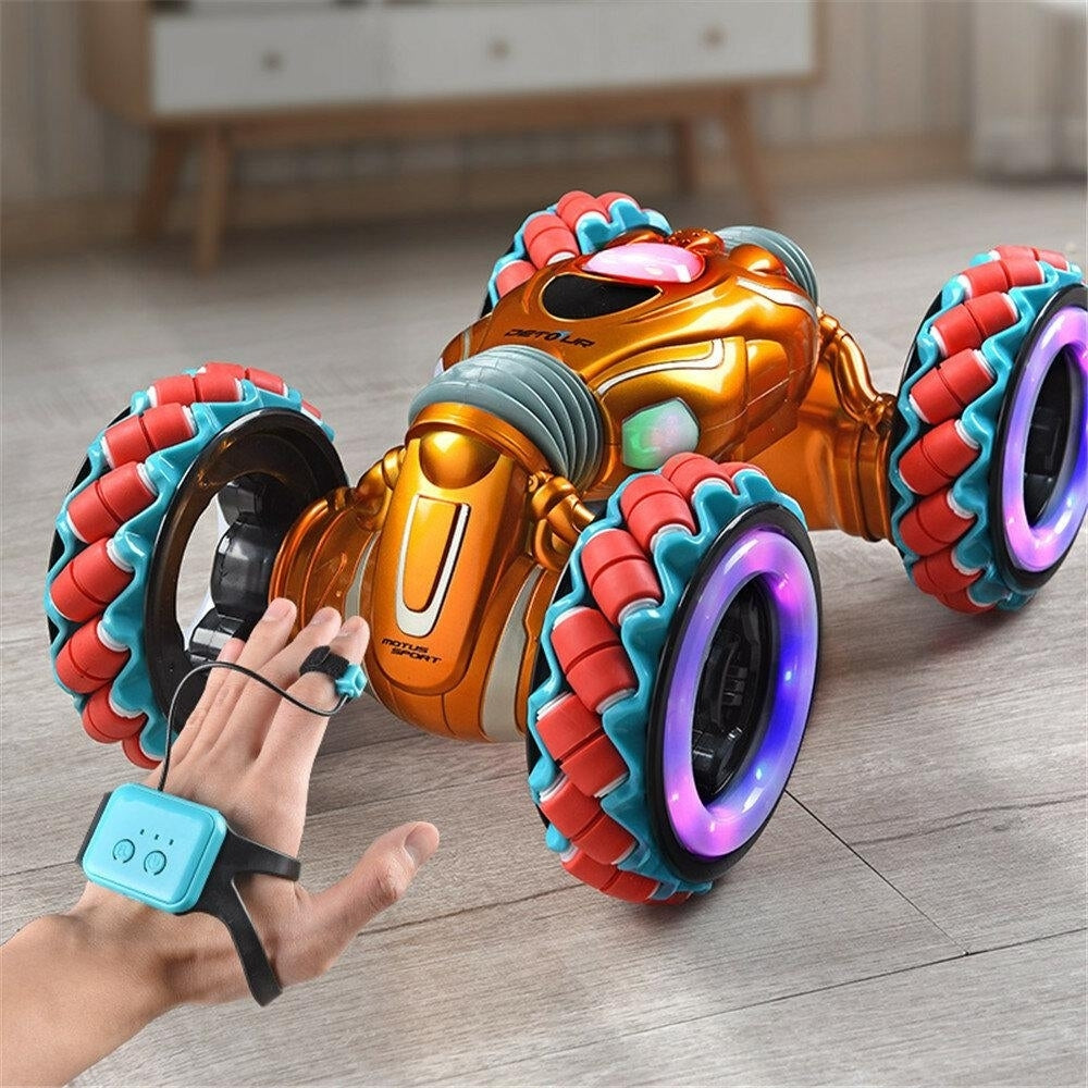 2.4G Gesture Sensor Twisted RC Stunt Car Light Music Remote Control Dancing Truck for Kids Toys Vehicles Model Image 7
