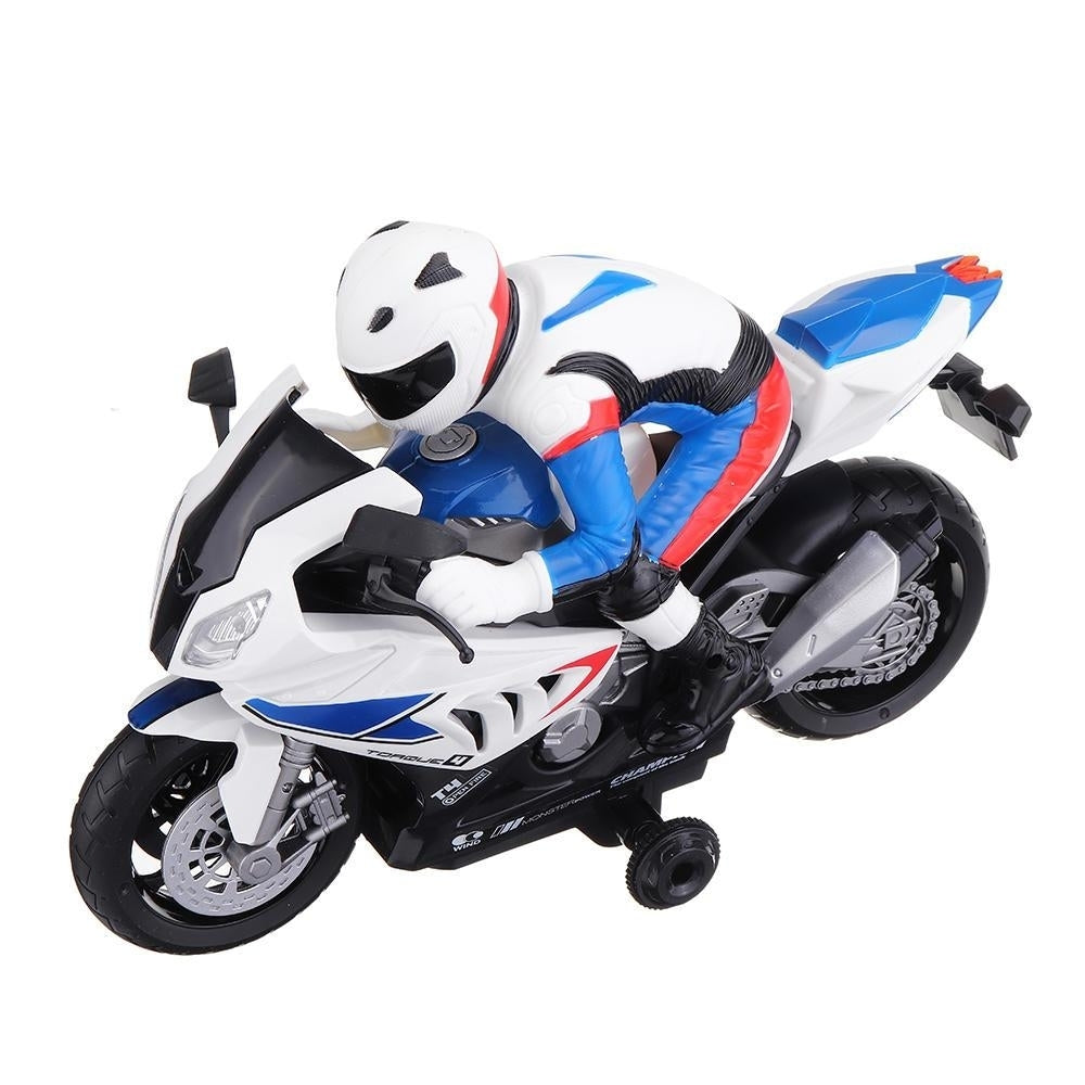 2.4G Rotate 360 RC Car MotorCycle Vehicle Model Children Toys With Music Image 1