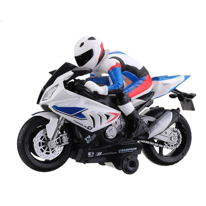 2.4G Rotate 360 RC Car MotorCycle Vehicle Model Children Toys With Music Image 2
