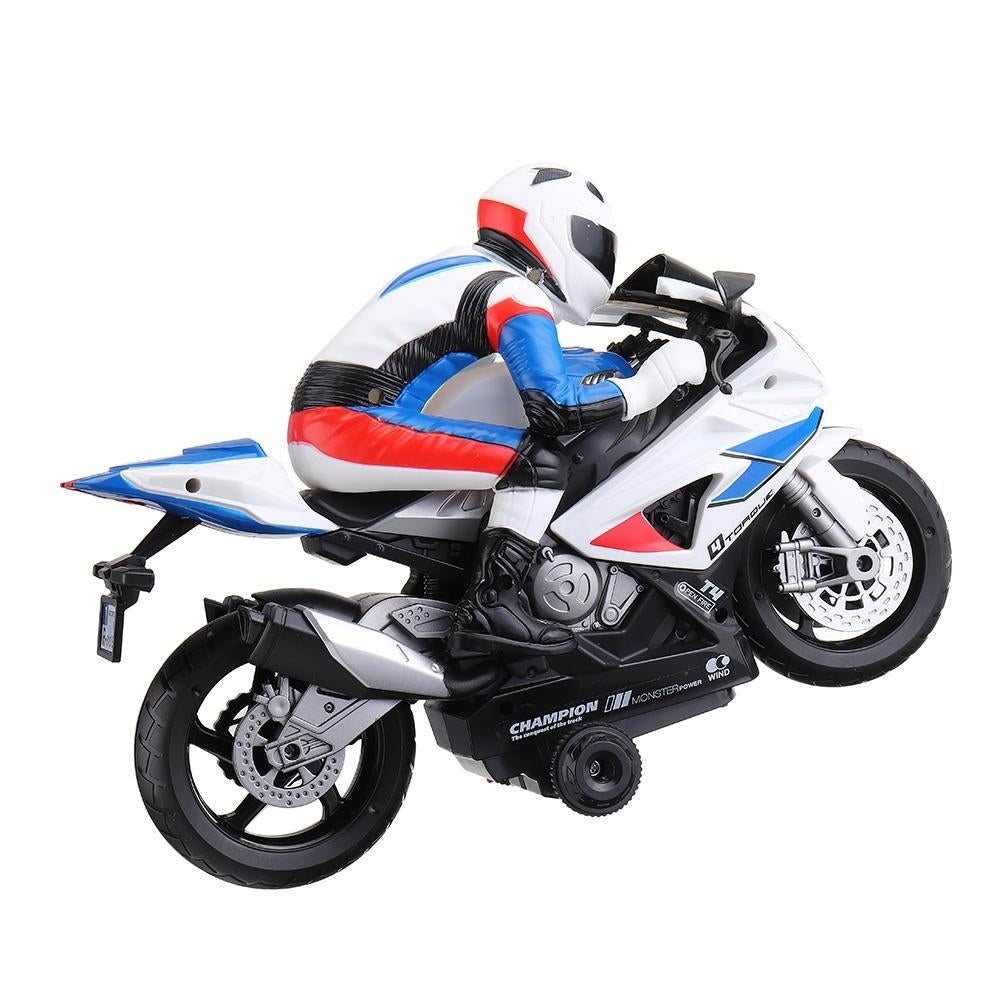 2.4G Rotate 360 RC Car MotorCycle Vehicle Model Children Toys With Music Image 3