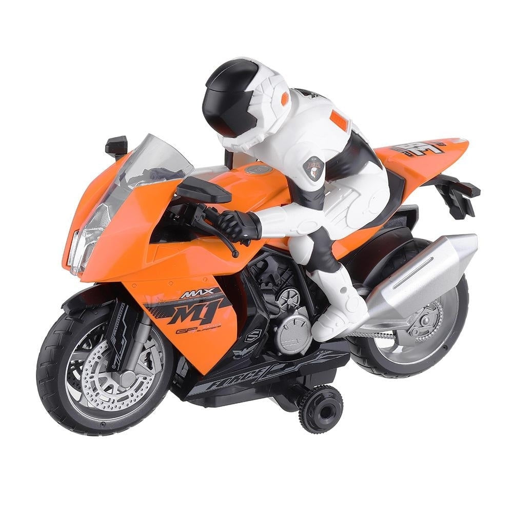 2.4G Rotate 360 RC Car MotorCycle Vehicle Model Children Toys With Music Image 7